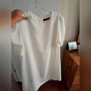 white simple cocktail dress